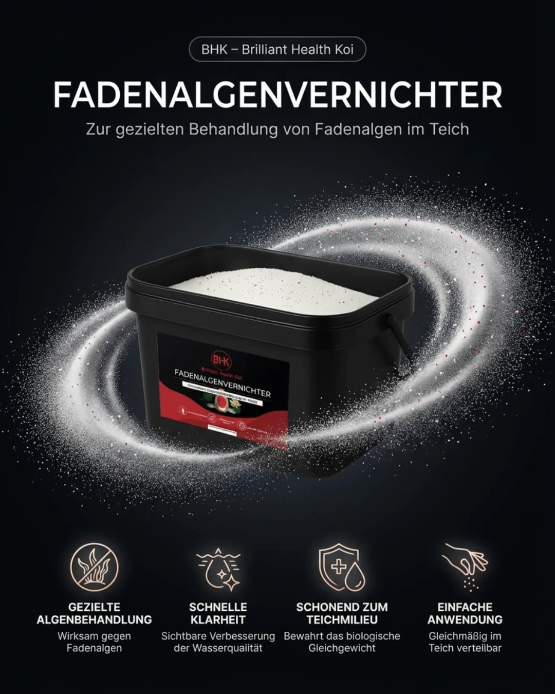 BHK Fadenalgenvernichter – 3-fach Power für klares Teichwasser