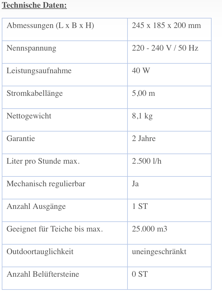 OASE AquaOxy 2500 oxygen pump