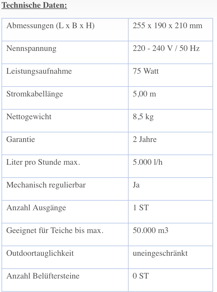 OASE AquaOxy 5000 Sauerstoffpumpe
