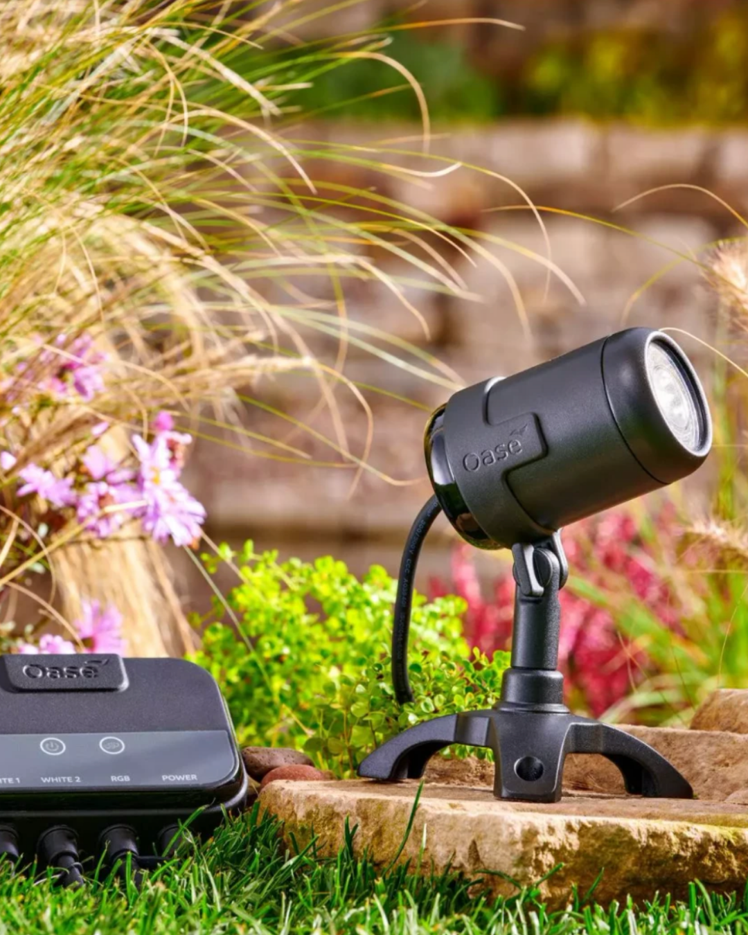 Oase Teich-Gartenbeleuchtung LunAqua Connect M Solo weiß Kabel 10 m