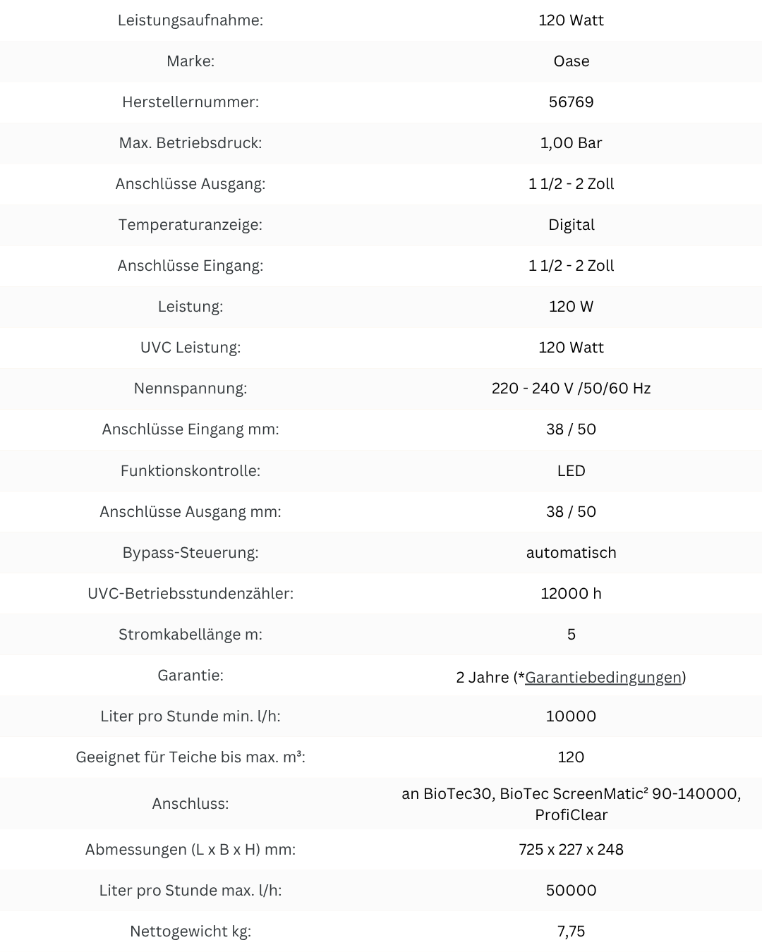 Oase Bitron Eco UVC Geräte