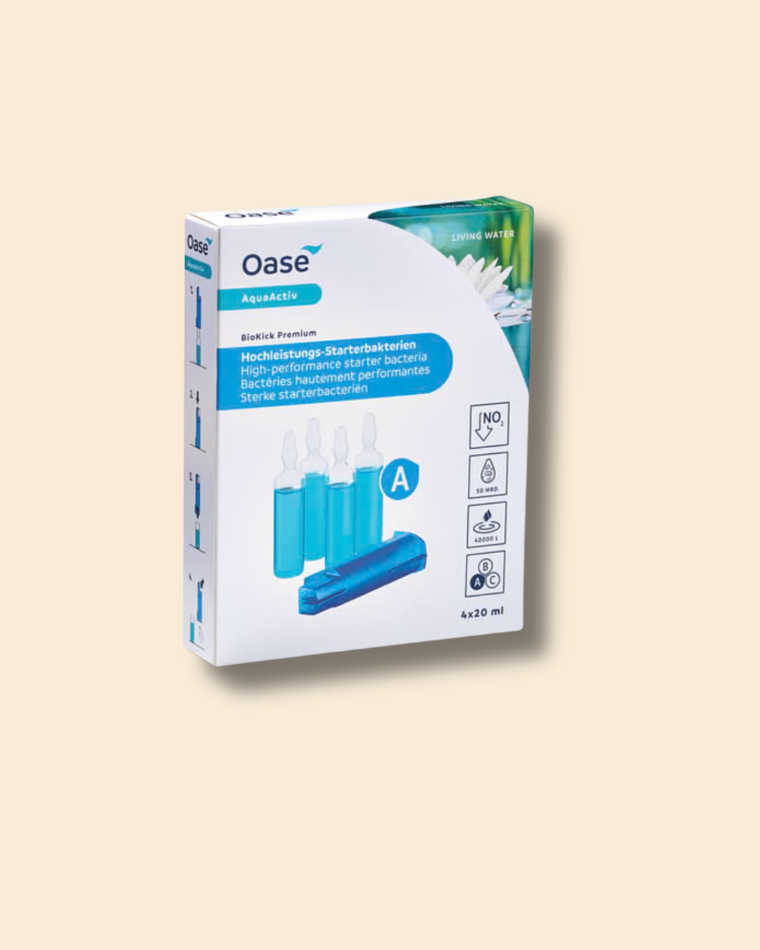 Oase Filterstarter AquaActiv BioKick Premium, 4 x 20 ml