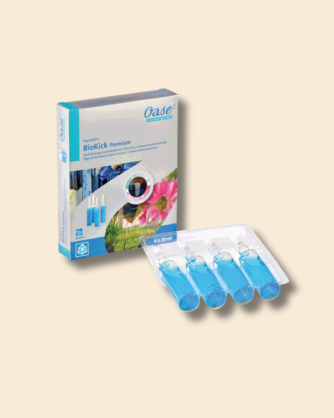 Oase Filterstarter AquaActiv BioKick Premium, 4 x 20 ml
