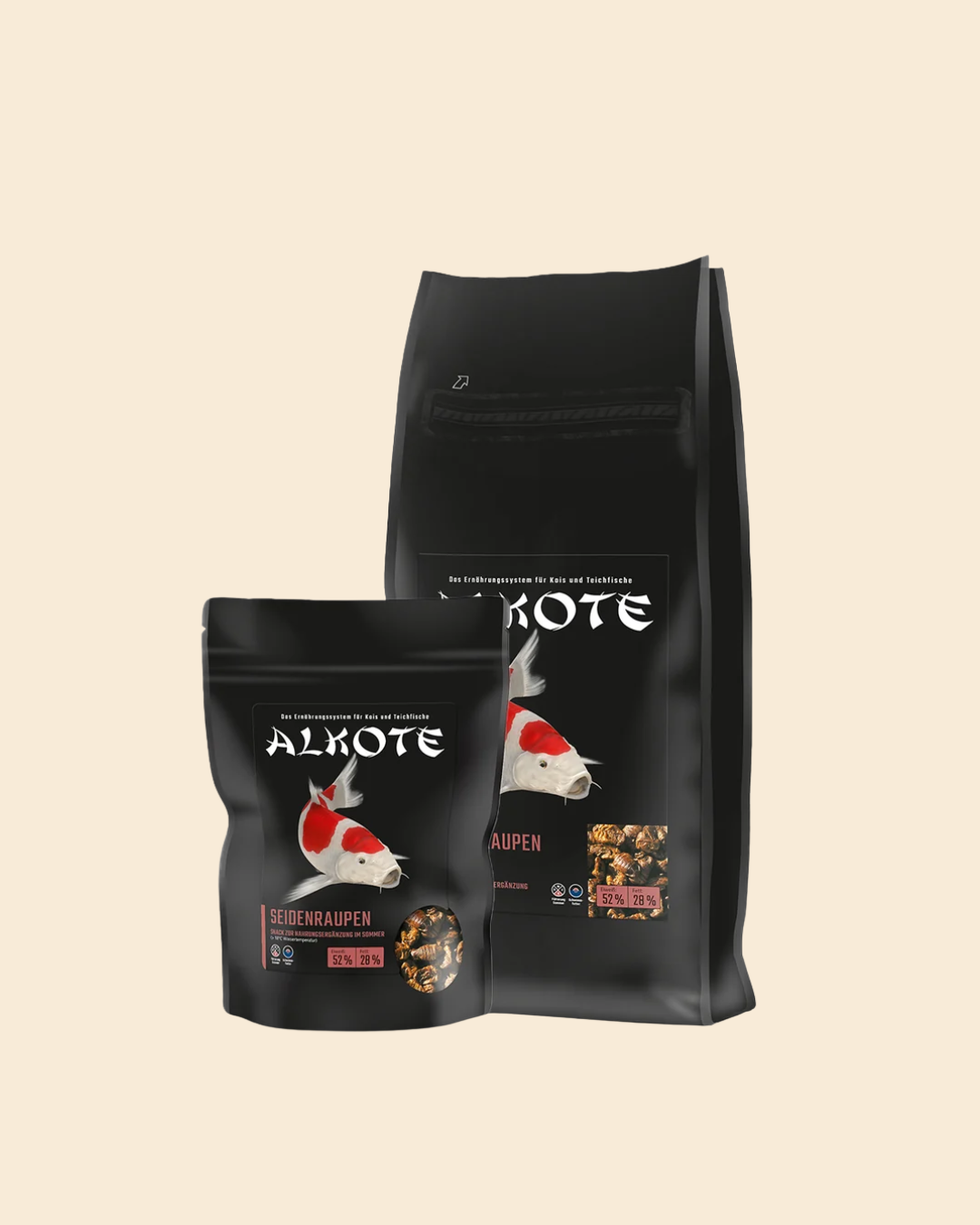 Alkote Seidenraupen – Proteinreicher Snack für Koi & Zierfische