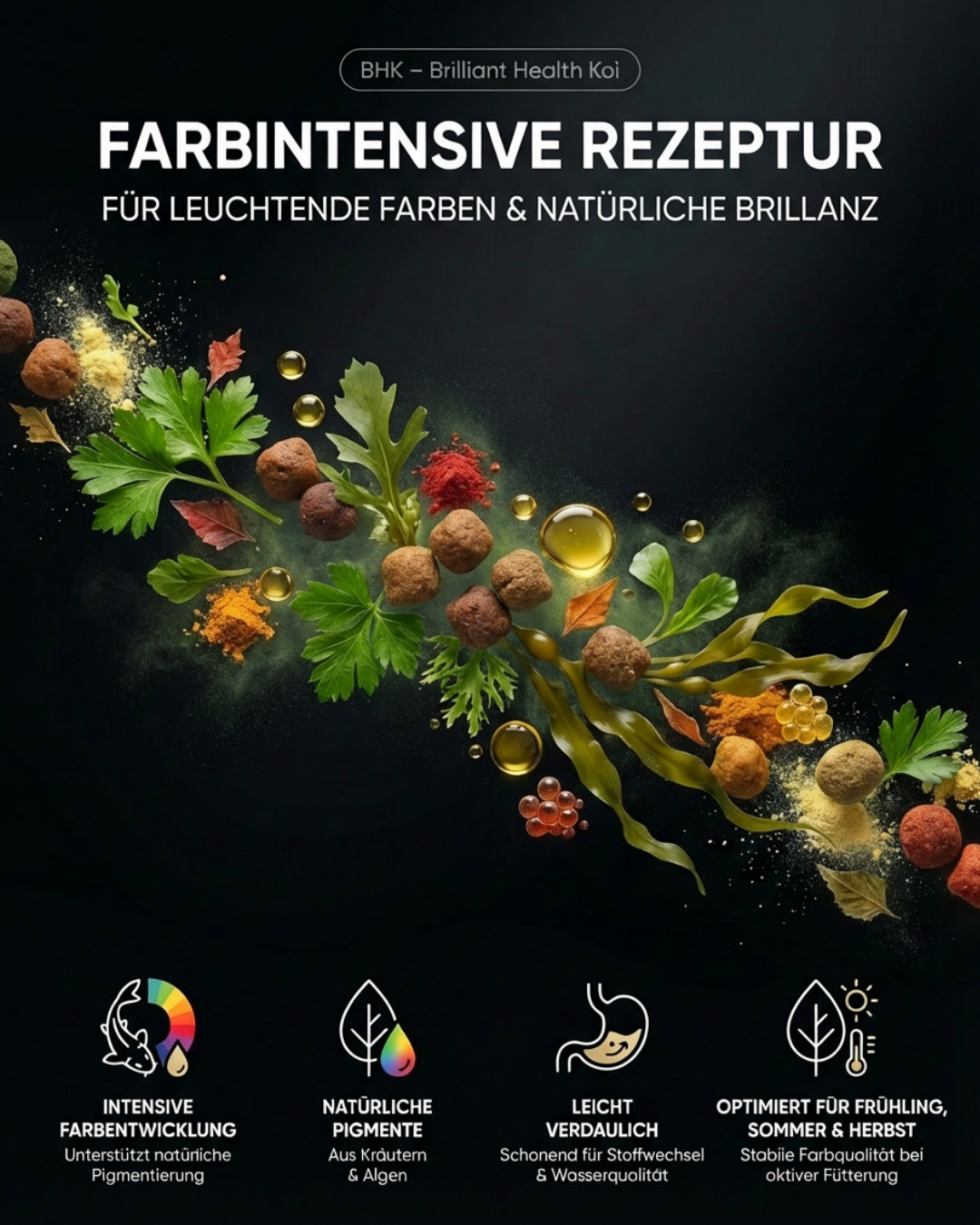 BHK Daily Color – Farbfutter für Koi mit schwimmenden Pellets